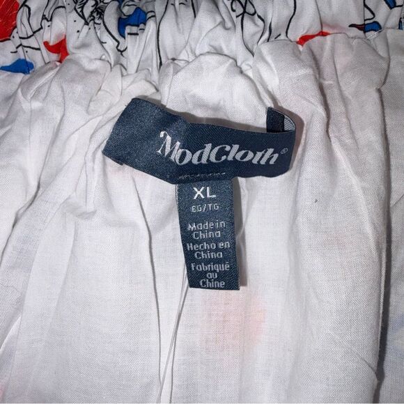 Modcloth Retro Beach Ladies Printed Two Piece Skirt Set NWT Whimsical Retro - Picture 3 of 10